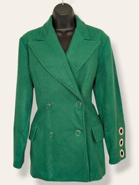 Vintage Guy Bellac Paris Green Wool Coat